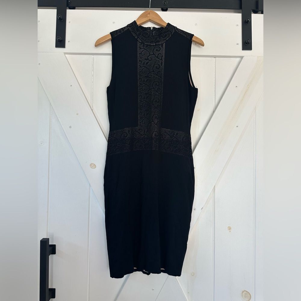 Marc New York Andrew Marc Black Knit Sleeveless Sheath Dress
